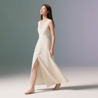 Vertical Striped Texture Fabric 100% Polyester Dress Fabric 158GSM