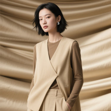 210GSM Cotton And Nylon Blend Fabric Casual Soft Vest Fabric