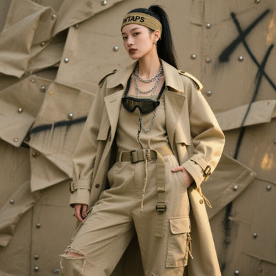 143GSM Woven Outdoor Fabric Waterproof Nylon And Spandex Fabric Anti Static For Trench Coat