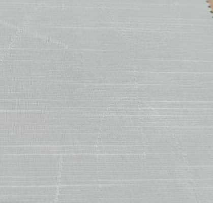 88GSM Polyester Jacquard Fabric Breathable Off White Textured Fabric
