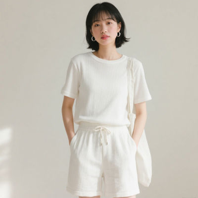 245GSM Polyester Fiber Fabric Fresh Texture Summer Clothing Fabric 145CM Width