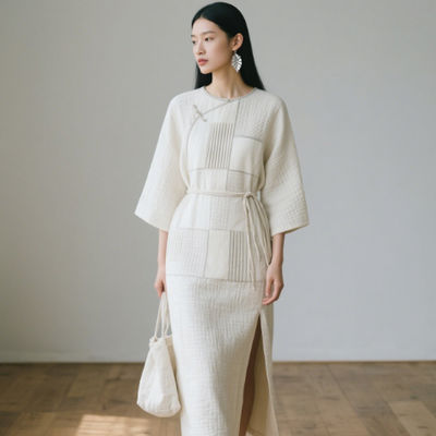 Проницаемая ткань из полиэстера хлопка 235GSM Ткань из длинной юбки