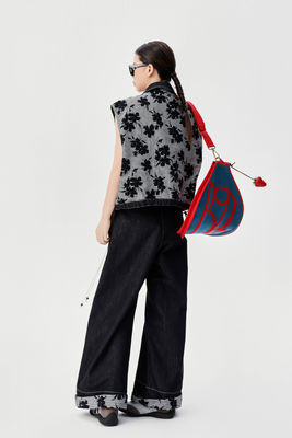 Autumn/winter New Arrival Patchwork Embroidered Denim Set