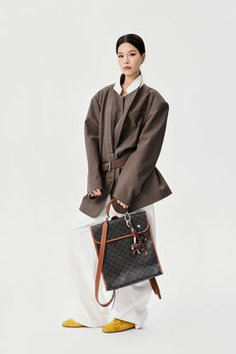 New Autumn And Winter Color Blocked Double Collar Suit Jacket