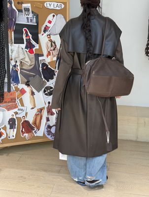 Autumn And Winter New PU Long Waisted Vest White Lace Wide Leg Pants