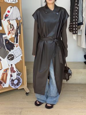 Autumn And Winter New PU Long Waisted Vest White Lace Wide Leg Pants