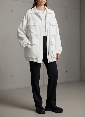 Artistic Weaving Texture Polyester Jacquard Fabric 130CM Width 175G Weight for Spring and Autumn Apparel