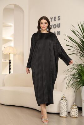 Middle Eastern Modest Wear LB884 Sparkle Stripe Oversized Maxi Abaya