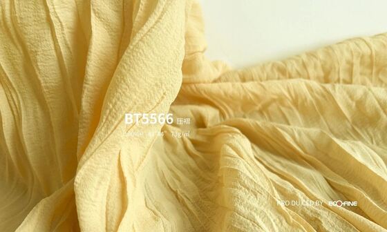 Fluffy texture Polyester Yarn Fabric 87GSM Comfortable Soft Shirt Fabric
