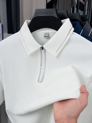 1260  Spring And Summer Hot Item 210G  94% Polyester Fiber And 6% Spandex Fiber Breathable UV Resistant POLO Shirt, Fashionable T-shirt For Men 