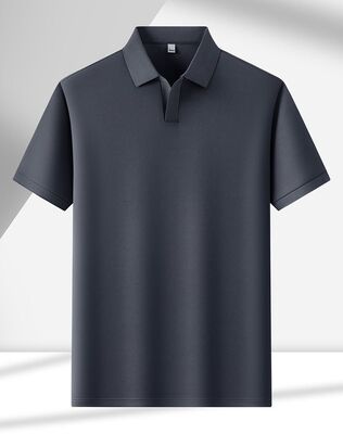 1262 summer hot item 210G 94% polyester fiber 6% spandex breathable quick drying ribbed shirt fashion business T-shirt men's clothing 