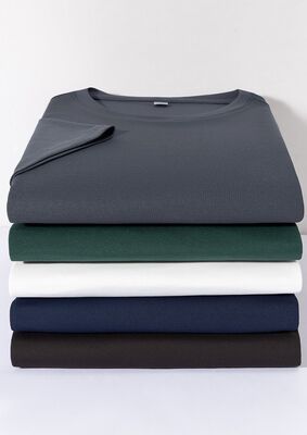 1280 Summer Hot 210G 94% Polyester Fiber 6% Spandex Men's Clean Round Neck Slimming Top