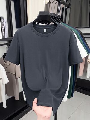 1280 Summer Hot 210G 94% Polyester Fiber 6% Spandex Men's Clean Round Neck Slimming Top