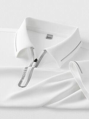 1296 Summer new 210G 94% polyester fiber 6% spandex POLO shirt 10A antibacterial men's seamless T-shirt