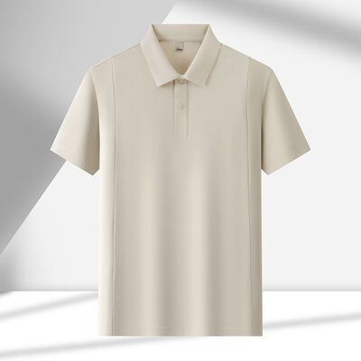 1723 Summer Hot Item 170g 89% Nylon 11% Spandex Men's Fashionable Ice Silk Outdoor Versatile Grid T-shirt