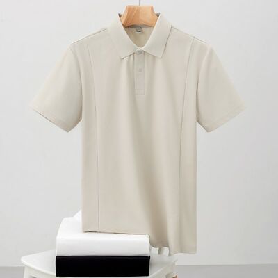 1723 Summer Hot Item 170g 89% Nylon 11% Spandex Men's Fashionable Ice Silk Outdoor Versatile Grid T-shirt