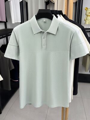 1757 Summer Hot Item 170g 89% Nylon 11% Spandex Ice Breathable Men's Polo Shirt