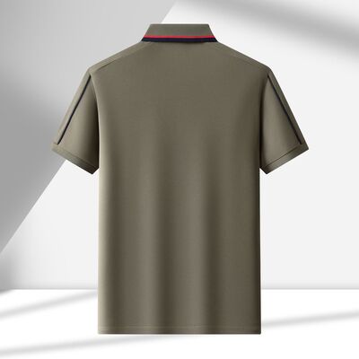 2177 summer hot item 200g 100% polyester fiber imitation cotton round bead moisture wicking men's T-shirt