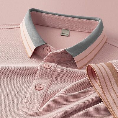 2162 Summer Hot Item 200g 100% Polyester Fiber Men's Cotton Imitation Round Bead T-shirt