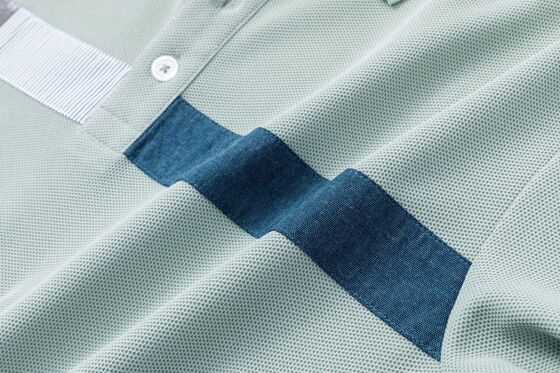 2185 Summer Hot Item 200g 100% Polyester Fiber
First Line Removal Of Labels, Fashionable And Simple Splicing POLO Shirt