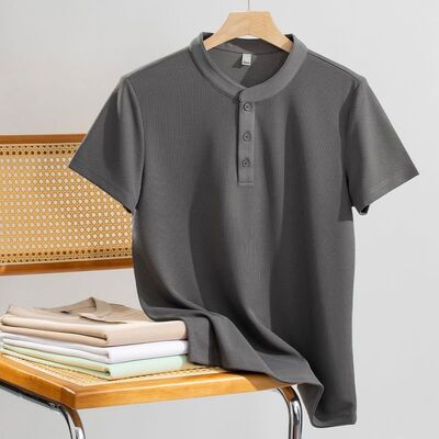 2198 Summer Hot Item 200g 100% Polyester Fiber Men's Cotton Comfortable Polo Shirt