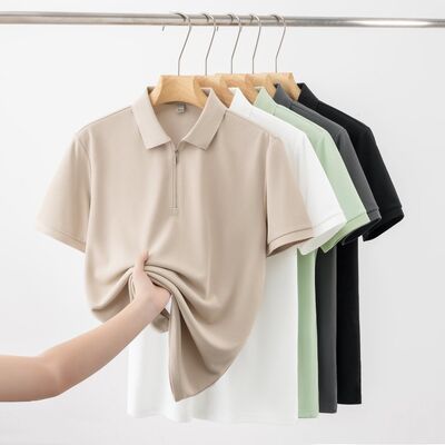 2199 Summer Hot Item 200g 100% Polyester Fiber Men's Commuting Cotton Breathable POLO Shirt