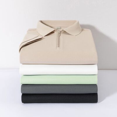 2199 Summer Hot Item 200g 100% Polyester Fiber Men's Commuting Cotton Breathable POLO Shirt