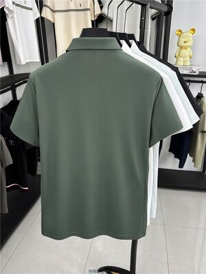 2778 Summer hot 195g 100% polyester fiber comfortable ice silk men's polo shirt