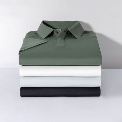 2778 Summer hot 195g 100% polyester fiber comfortable ice silk men's polo shirt