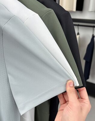 2786Summer new 195g 100% polyester fiber fashionable men's commuting ice silk polo shirt