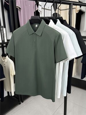 2778 Summer hot 195g 100% polyester fiber comfortable ice silk men's polo shirt