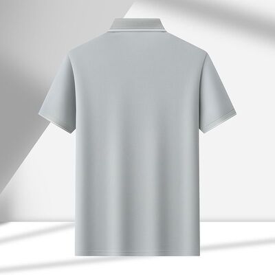 2838 Summer new 170g 75.4% polyester fiber 19.4% cotton 1.8% acetate fiber 1.2% linen 1.1% mulberry silk 1.1% copper ammonia fiber cool polo shirt business T-shirt