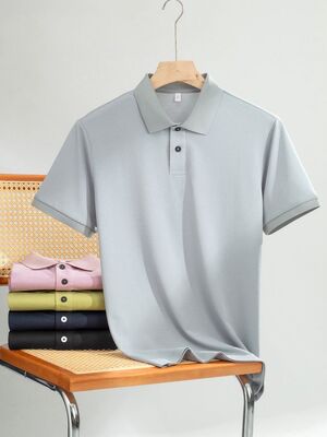 2820 Summer New Arrival 170g 75.4% Polyester 19.4% Cotton 1.8% Viscose 1.2% Linen 1.1% Mulberry Silk 1.1% Rayon Casual Commuter Polo Shirt