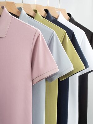 2820 Summer New Arrival 170g 75.4% Polyester 19.4% Cotton 1.8% Viscose 1.2% Linen 1.1% Mulberry Silk 1.1% Rayon Casual Commuter Polo Shirt