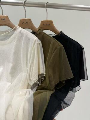 Summer hot item blue-green/black/apricot 49.1% Lyocell fiber 29.9% polyester, 21% linen layered vest and T-shirt set