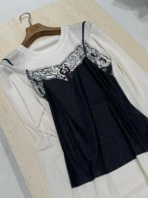 Spring And Summer Hot Item 95% Polyester 5% Spandex Knit T-shirt With Miu Inspired Aesthetic And Fancy Print