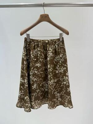 80% de lin 20% Tencel printemps/été article chaud souple et confortable jupe MIDI en lin rétro imprimé