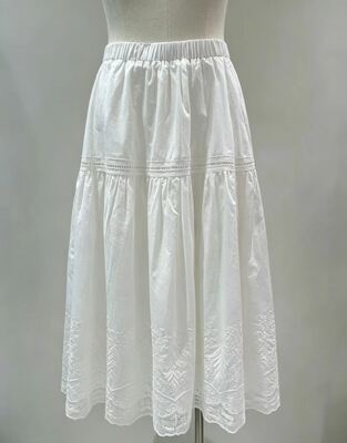 100% pure cotton seasonal popular breathable and moisture absorbing jacquard short skirt