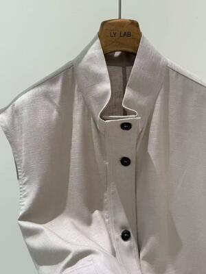 High end breathable and elastic 100% Lycra stand up collar drawstring vest for spring and summer