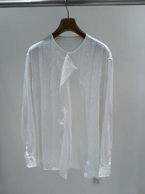 88% cotton, 12% nylon, 2026 spring/summer hot fashion show, pleated French shirt