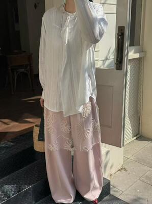 88% cotton, 12% nylon, 2026 spring/summer hot fashion show, pleated French shirt
