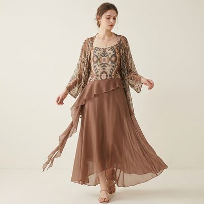 2026 Summer New 80% Linen 20% Tencel Blended Retro Elegant Printed Tank Top Breathable Skin friendly Light Luxury Temperament Outerwear Interior Fashion Women's Top