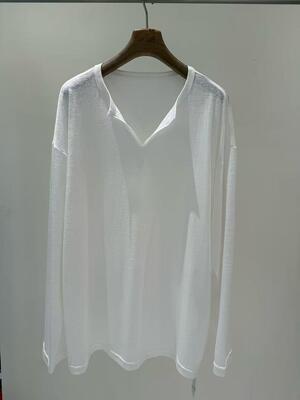 2026 Fainéantise 37% Polyester 30% Coton 28% Lyocell Fibre 2% Soie Paris Mode Top à col en V