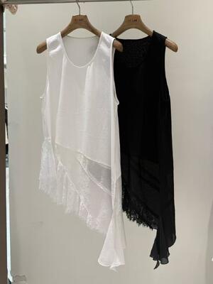 Spring and summer hot item 65% cotton 35% spandex luxurious Tencel nightgown - eyelash lace decorative hem - environmentally friendly ultra soft casual wear