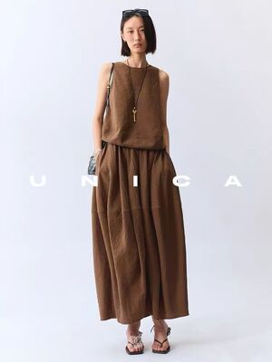 5456 95% Tencel 5% Linen High end Breathable and Non deformable Blended Fashion Fabric