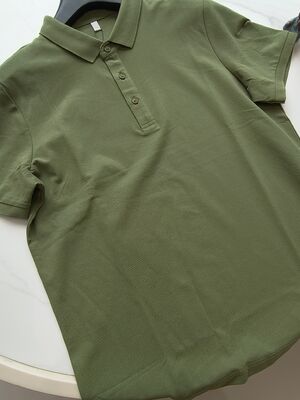 1002-2 Summer Hot Items 72% C28% Polyester Fiber Fashion Breathable Simple Polo Shirt