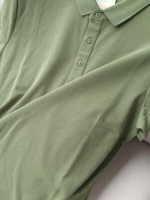 1002-2 Summer Hot Items 72% C28% Polyester Fiber Fashion Breathable Simple Polo Shirt
