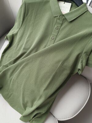 1002-2 Summer Hot Items 72% C28% Polyester Fiber Fashion Breathable Simple Polo Shirt
