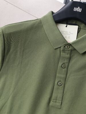 1002-2 Summer Hot Items 72% C28% Polyester Fiber Fashion Breathable Simple Polo Shirt