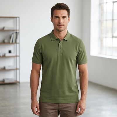 1002-2 Summer Hot Items 72% C28% Polyester Fiber Fashion Breathable Simple Polo Shirt